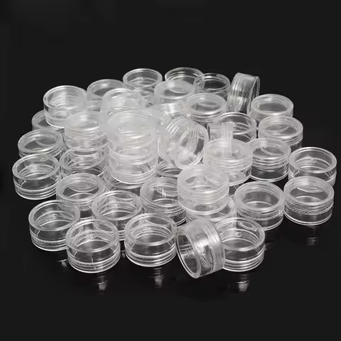 10pcs 2g 3g 5g 10g 15g 20g Plastic Empty Clear Cosmetic Jars Makeup Container Lip Balm Lotion Bottle
