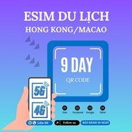 ESIM 5G Hong Kong/Ma Cao | 9-day data package | QR Code