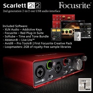 Focusrite Scarlett 2i2 2nd Gen SoundCard Recording USB Audio Interface