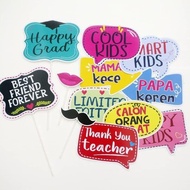Photo Props Aksesoris Photobooth Properti foto (isi 10pcs) dekorasi perlengkapan photoprops pesta so