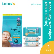 Hoppi Baby Wet Wipes (80s x 3 Packs)