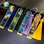 ZILUOLAN Reading Book Clip, Sunflower Lotus Hollow Metal Bookmark, Multifunctional Metal Oil Paintin