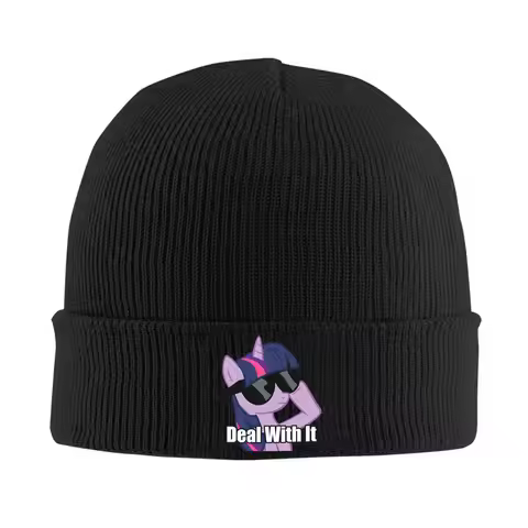 Twilight Sparkle Deal with it Knit Hat Beanie Hat Warm Acrylic New Ponies friendship is magic Cap fo