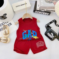 [HOT] GAP DINOSAUR HOLE SET IN SOFT, COOL, SWEAT-ABSORING COTTON FOR BABY 8-18KG. REAL VIDEO. BIBO G