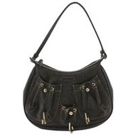 Givenchy 復古 Y2K 海軍藍牛仔布流浪包，配有拉鍊、肩帶和配件袋，女款 [二手]