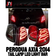Perodua Axia 2014 Led + Light Bar Tail Lamp Mercedes C Class Design smoke/red