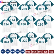 Child Season 3 Squid Game T-shirt Top 456 222 044 125 Figure Cosplay Costume Halloween Party Disguis