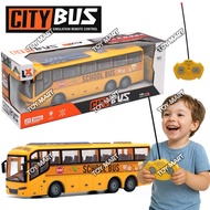 RC School Bus 27MHz City Bus Toy Set Remote Control Light & Motion 1:30 Scale