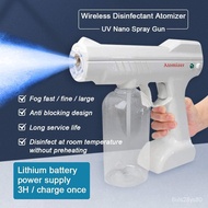 whdx 【 】Handheld Wireless Atomizer Fogging Machine BlueLight Nano Spray Gun Disinfectant Spray Disinfection Gun