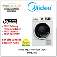 MIDEA MD820W CONDENSER DRYER (8KG) * 2 YEARS LOCAL WARRANTY