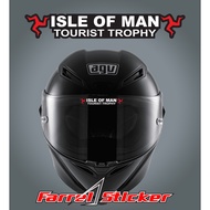 Helmet sticker isle of man tourist trophy sticker