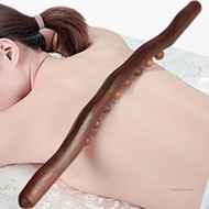 Carbonized 8-Bead Massage Stick with Non-Slip Handle & Double-Headed Pointing Gift for the Elders an