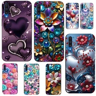 case For Samsung Galaxy A50 A50S A30S Case Silicon Phone Back Cover Soft black tpu love hearts girl pink purple colorful rainbow