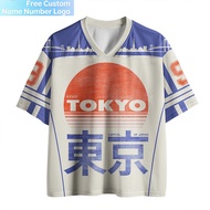 2026 New Jersey Sports Short Sleeved Jersey, V-neck Short Sleeved Jersey, Y2K Sports Fashion 3D Prin