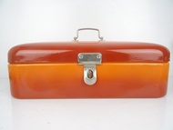 復古荷蘭琺瑯麵包盒 - 大型橘色廚房收納櫃