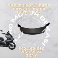 cod - cover dagu lampu depan honda pcx 160 k1z new warna GREY merk non original abs