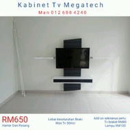 TV CABINET / KABINET TV 6KAKI TERMASUK HANTAR DAN PASANG