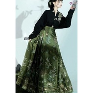 Chinese Style Horse Face Skirt Improved Chinese Style New Style Shirt Horse Face Skirt Ming Made Shi