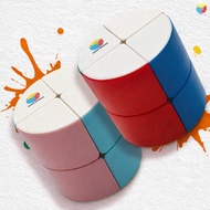 Diansheng 2x2 Cylinder Stickerless Cube Puzzle 2x2 Cylinder Cube Puzzle Rubik Cube 2x2