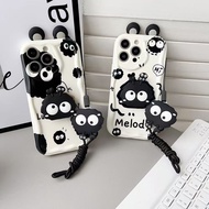 For Samsung F06 M06 M16 F16 S24FE S23FE S25 S24Plus S23Ultra 3D black coal ball soft silicone phone 