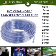 [SELL BY ROLL] PVC Transparent Clear Hose Pipe Air Line Tube Paip Air PVC Jernih 6MM-16MM