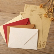 WRC 20Pcs A 5 Kraft Envelopes Letter Writing Envelopes Linen Design Perfect For Handwritten Letters 