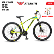 (BONUS POMPA) Sepeda Gunung Atlantis 24, 26, 27,5 x 2.10 MTB 3x7 Speed Mountain Bike