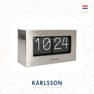 Karlsson, 座枱銀色翻頁鐘Table clock Boxed Flip brushed steel