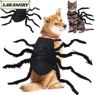 LAKAMIRY Pet Spider Costume, Furry Cloth Cat Dog Cosplay Costume, Pet Supplies Small Medium Size Cos