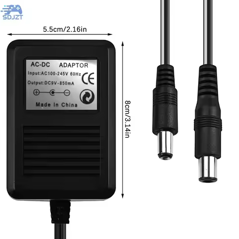 1 PCS 3 In 1 AC Power Supply Adapter Cable For SNES/NES/GENESIS 9V 3 In 1 Power Supply