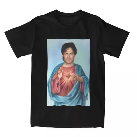 Men Women Damon Salvatore Ian Somerhalder Virgin Funny Shirt Accessories Casual Cotton T Shirt Tee C