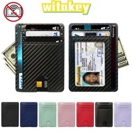 WITAKEY Leather Wallet Credit Cards Wallet Fashion Bags Mini Purse Money  Cover 8 Slot