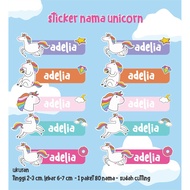 Unicorn Name Sticker