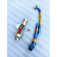 Kou mahachai Pipe 51mm canister conical open specs exhaust Pipe for Wave 125 Xrm 110/125 Wave 100/11