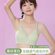 Super Affordable Girls Developmental Underwear Wireless Student Bra Fixed Cup Thin Junior High Schoo