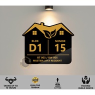 Minimalist AESTHETIC Acrylic House Number CUSTOMbebas THEMA D016