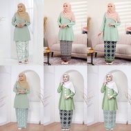 [NEW ARRIVAL] KURUNG RIAU BATIK IN LIGHT MATCHA/SAGE GREEN/ BAJU KURUNG PLUS SAIZ