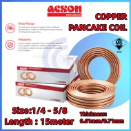 Acson Copper Pipe Copper Tube Air Cond Thickness 0.61mm ACSON / Hocol FOR AIR COND (WITH SIRIM) PER 