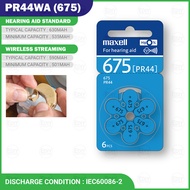 (1pack 6pcs) ORIGINAL Maxell Ear Hearing Aid Battery Zinc-Air 13 10 675 312 untuk Alat Pendengar 电池 