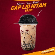Penutup Cap Lid 95MM Dome Cap Lid Black 50PCS