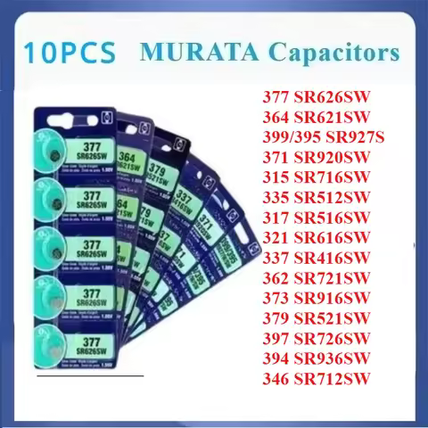 10pcs/lot Murata SR626SW 377 SR621SW 364 SR920SW 371 SR616SW 321 SR936SW 394 SR521SW 379 395 SR927S 
