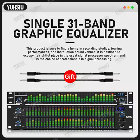YUHSIU New Professional Digital Equalizer Audio Controll 31 Band Denoise Karaoke Dj Sound Equipment 