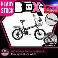 FREE Tyre Pump🇲🇾 Foldable Bicycle 20 Speed Gears Mountain Bike Double Suspension MTB Basikal Dewasa