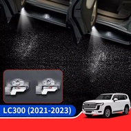 For LC300 2022 Lc300 70th Anniversary Logo Projection Lamp Car Door Pedal Light Accessories courtesy