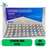 Ceticit Cetirizine Antihistamine 10mg 100 Tablets Expiry date: July 2027