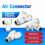 PB PD PX PH Push-in Pneumatic Air Fittings 1/8 1/4 3/8 1/2 Male Thread Joint 8mm-1/4 Connector 10-03