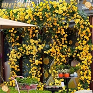 MEIGUII Artificial Rose Vine, 8 Colors 1.7m 21 Heads Hanging Flowers Rattan, High Quality Plastic Si