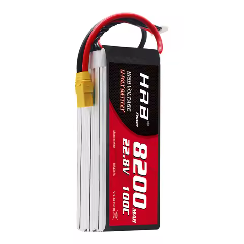 1PCS HRB 22.8V 8200mah Lipo Battery 6S XT60 EC5 XT90 T 100C RC Parts For Quadcopter Helicopter Airpl