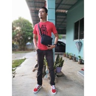 SLIM BEG LELAKI JEANS MURAH JAHIT RANTAI CROSS BODY