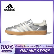 Adidas Silver Whit Durable Leisure Shoes Gazelle For Men And Women